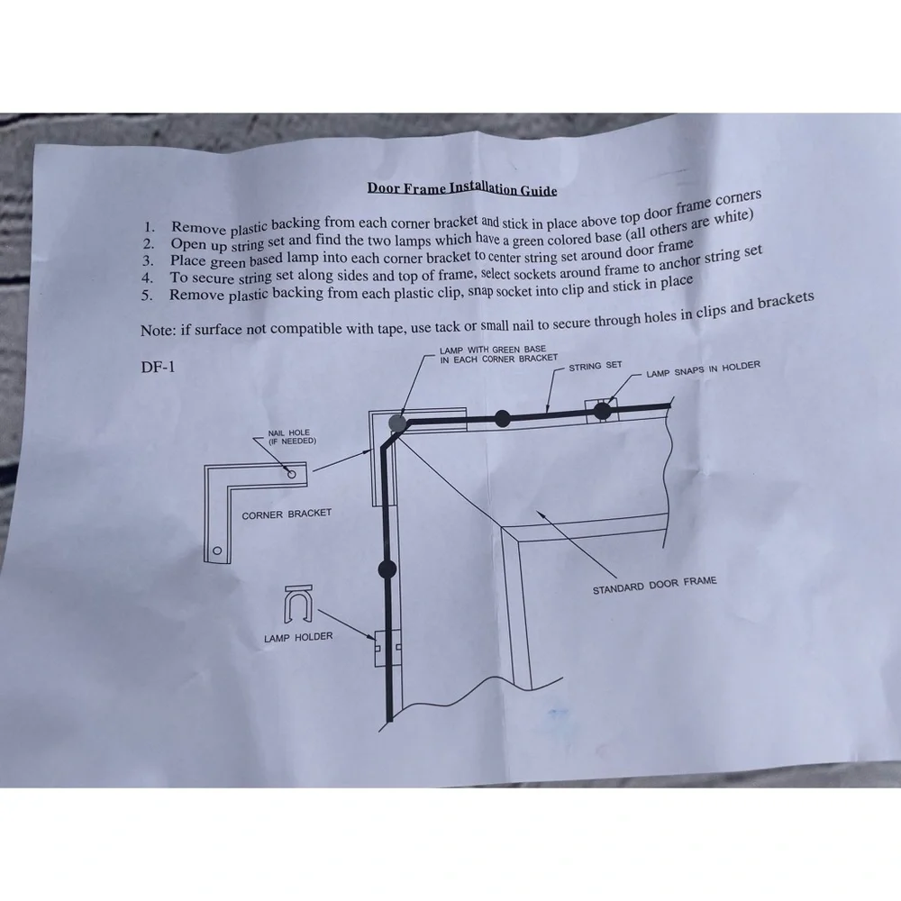 GE 70 Light Door Frame Christmas Lights